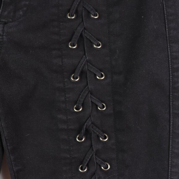 EC Pistola Moto Lace-Up High Rise Skinny Jeans sz 26 - Picture 7 of 9